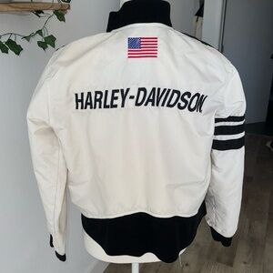 Harley Davidson vintage y2k zip up jacket with logo
